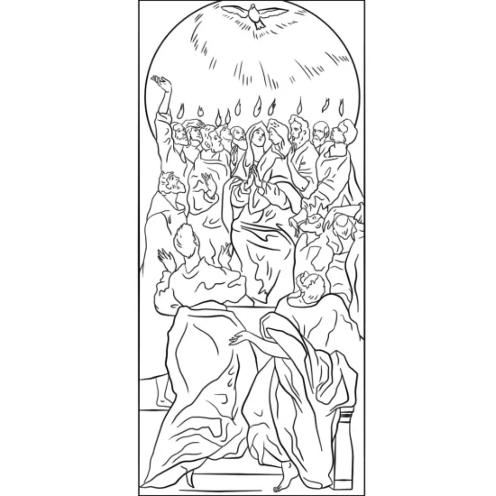 Pentecostés 14 para colorear de para niños