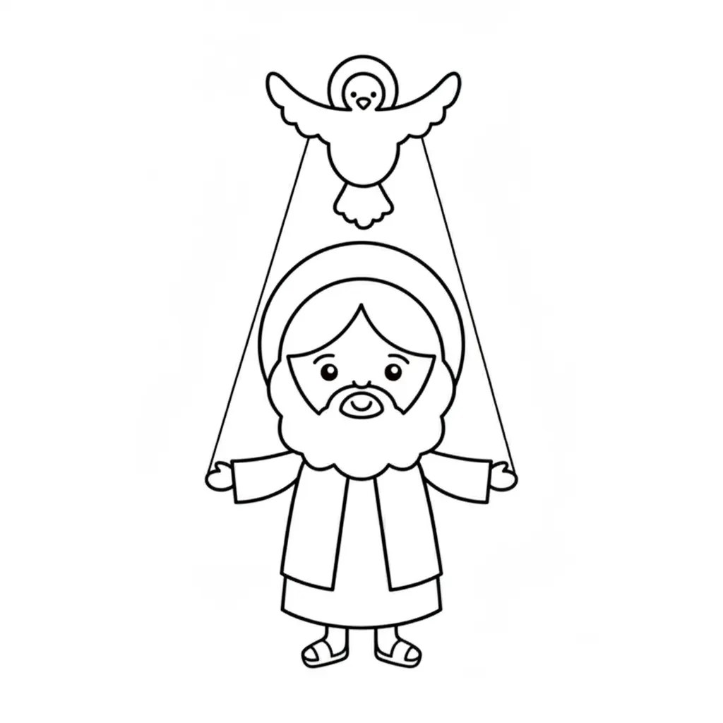 Pentecostés 6 para colorear y dibujo para imprimir