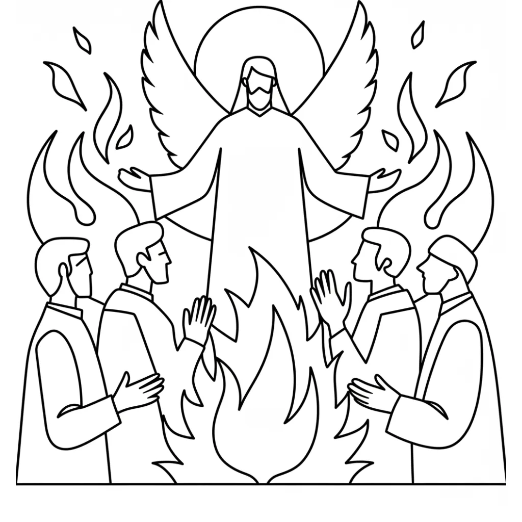 Pentecostés 8 para dibujar en línea
