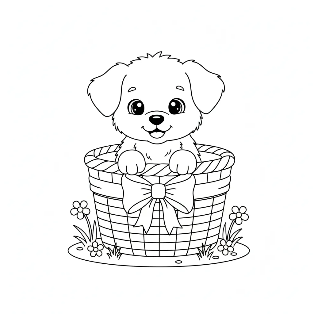 Perritos 1 para colorear para imprimir