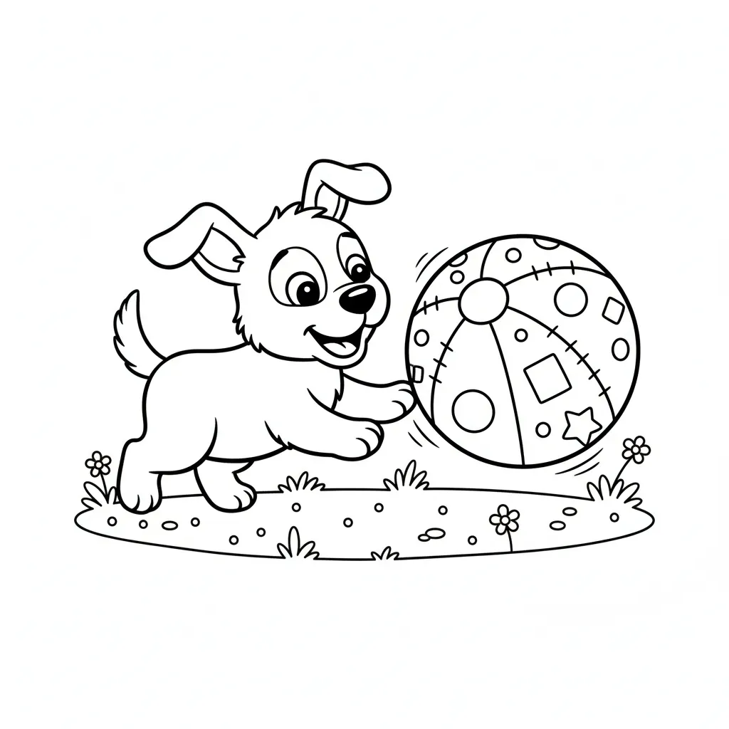 Perritos 11 para colorear para imprimir gratis