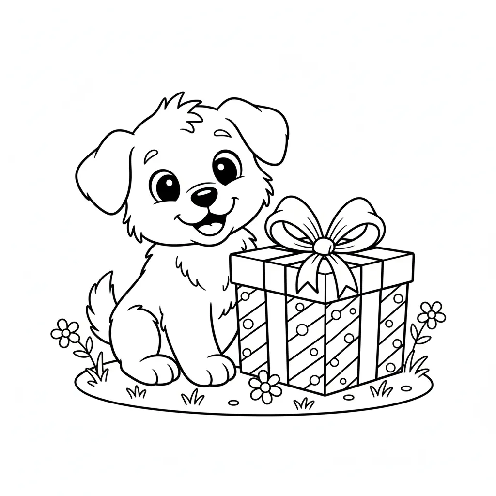 Perritos 13 para dibujar en línea