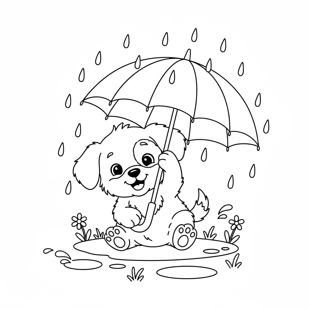 Perritos 2 para colorear para niño de 10 años