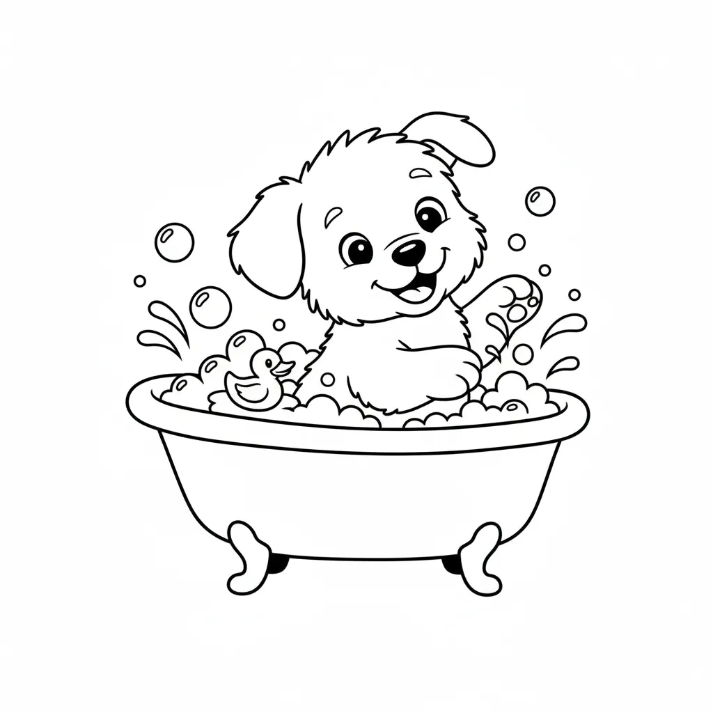 Perritos 8 para colorear para niño gratis