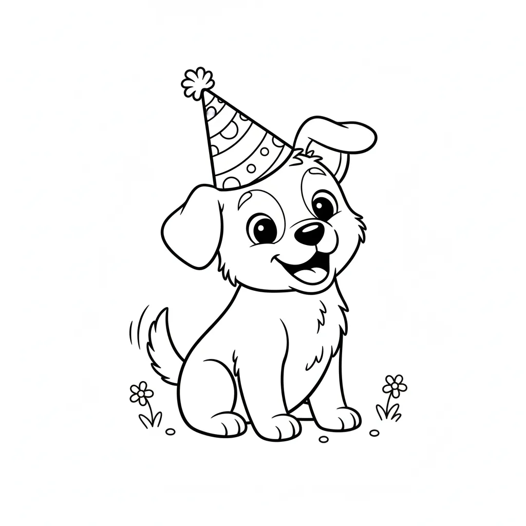 Perritos 9 para colorear gratis