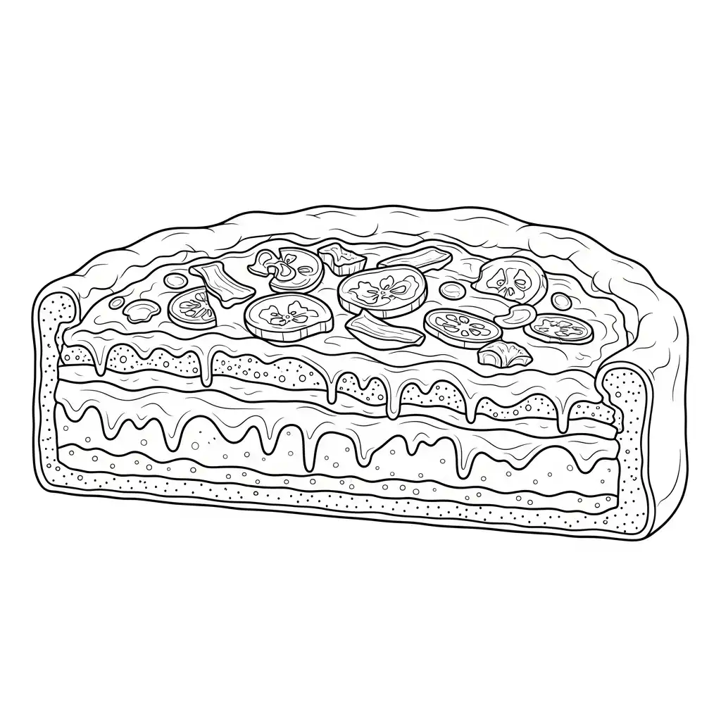 Pizza para colorear para niño de 3 años