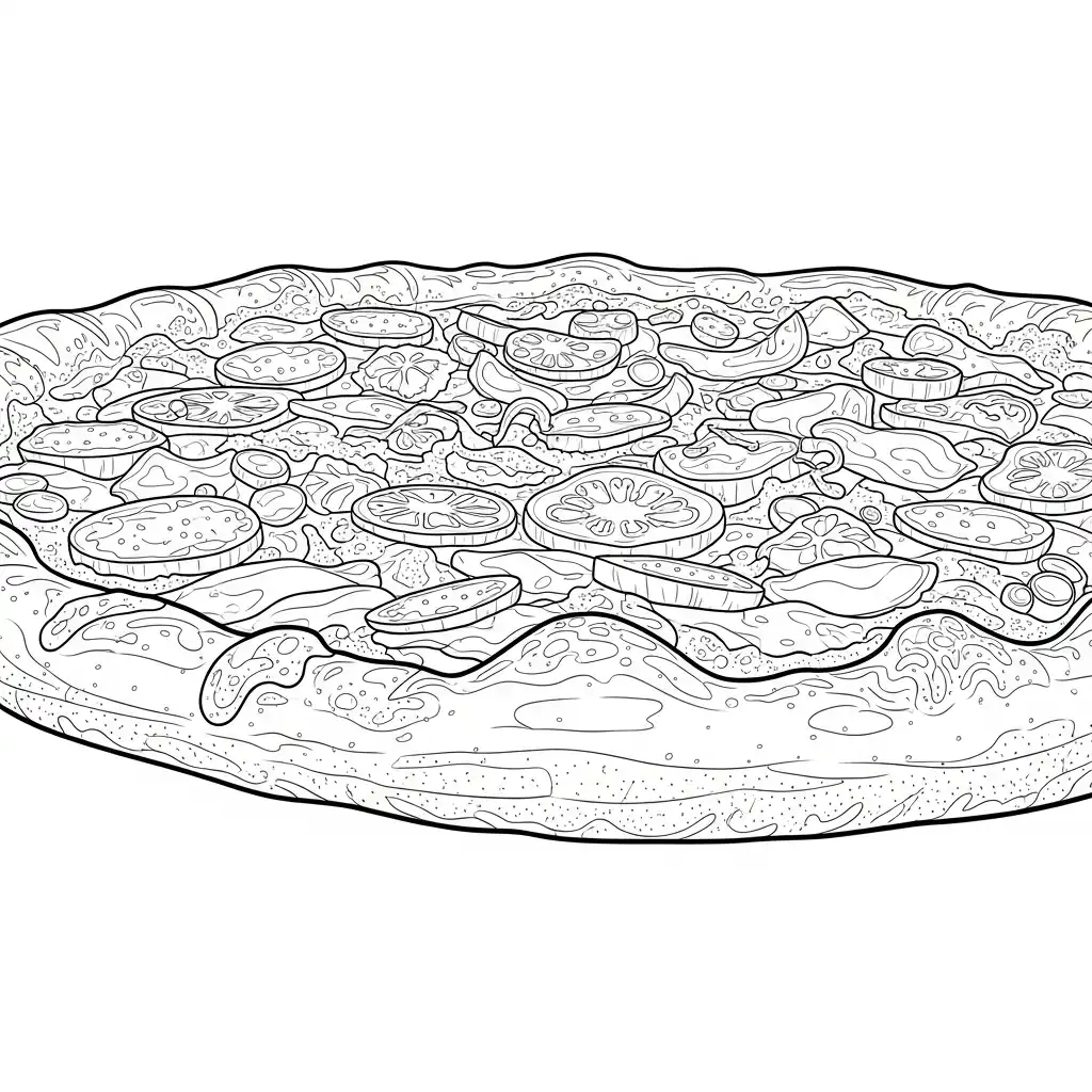 Pizza para colorear en línea