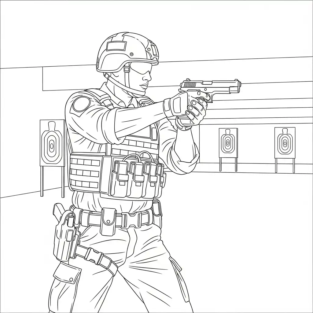 Policia para colorear y dibujo para imprimir
