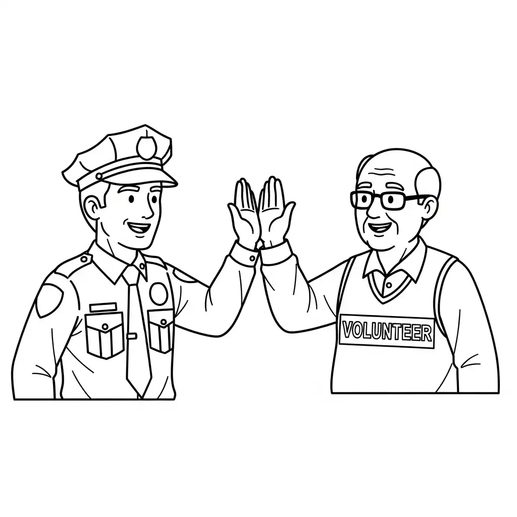 Policia para colorear para niños para imprimir 2