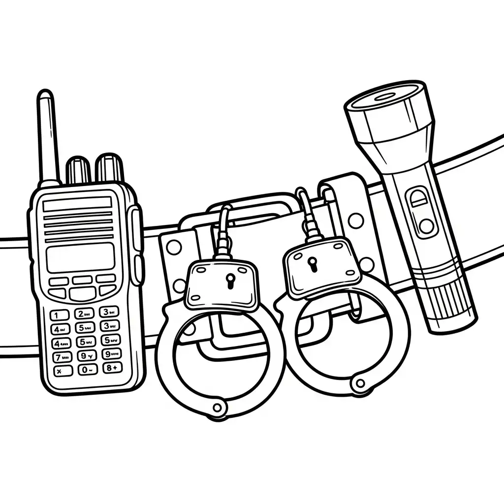 Policia para colorear para bebé para imprimir