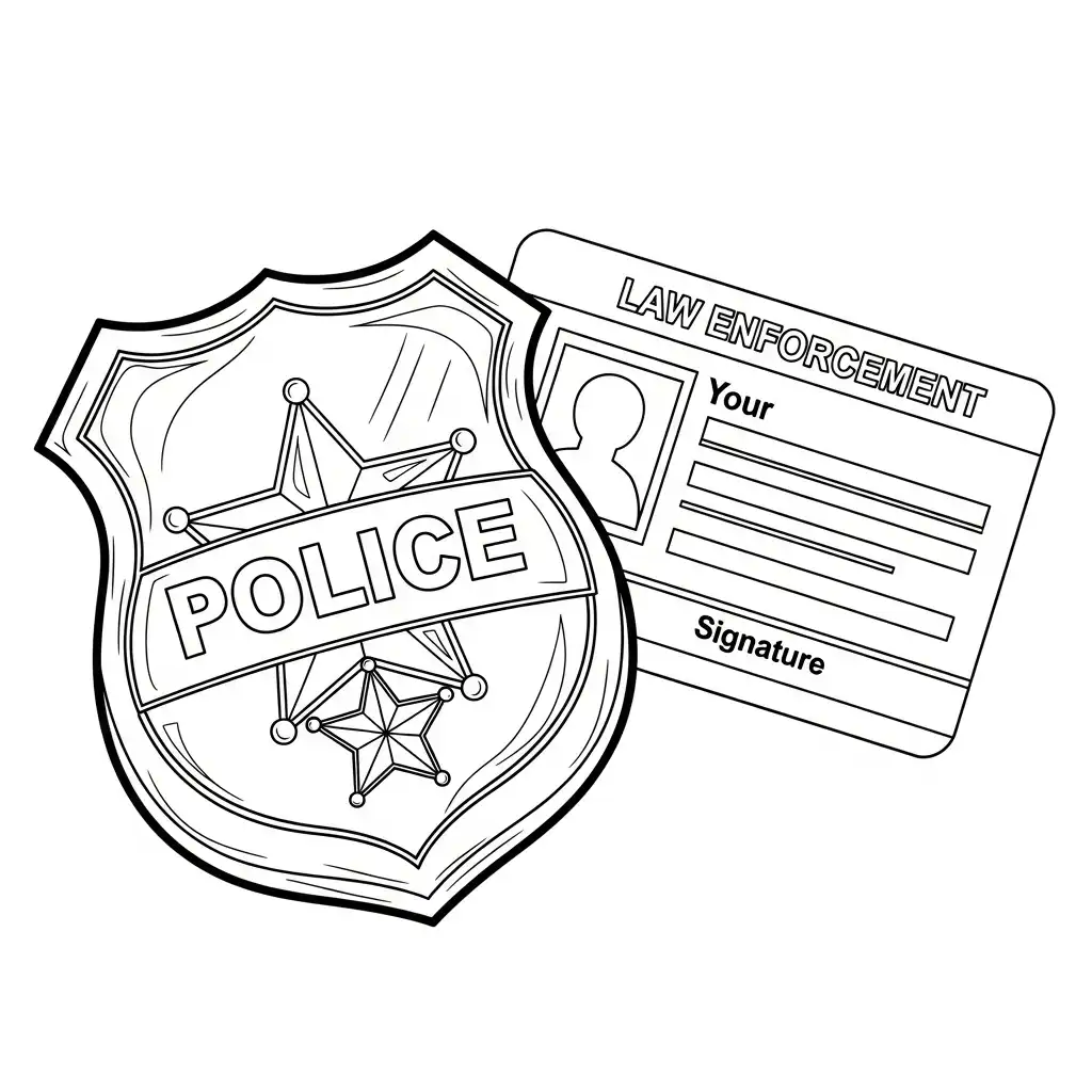 imagen de Policia para colorear para niño