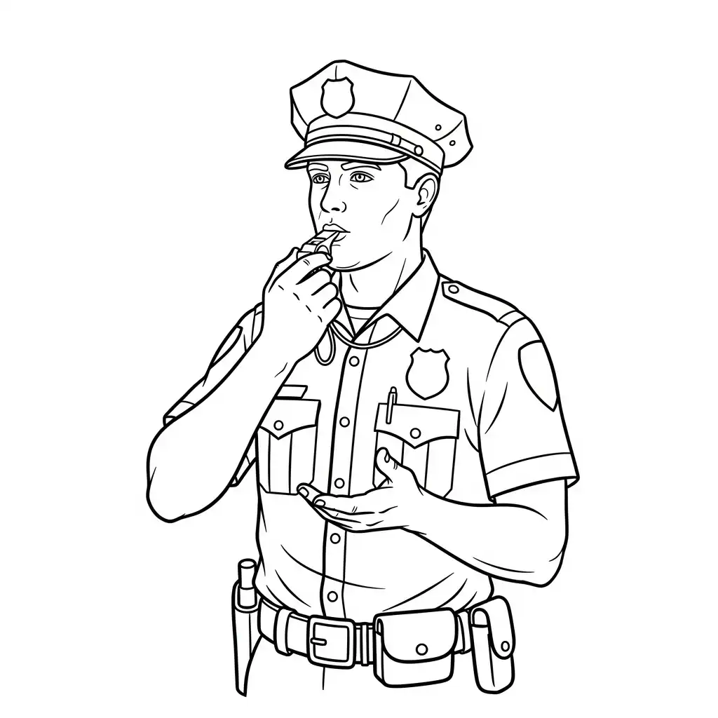 Policia para colorear para niño de 8 años