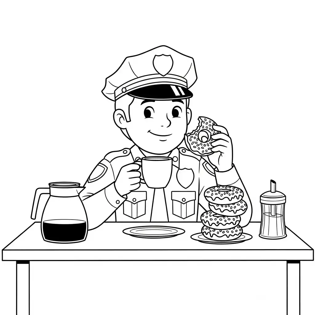 Policia para colorear para niño de 7 años 2