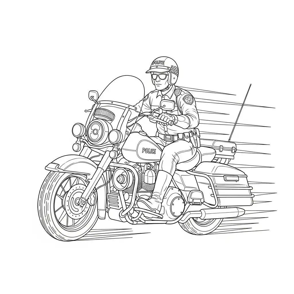 Policia para colorear en línea gratis
