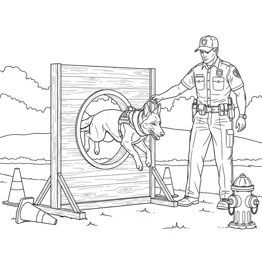 Policia para colorear para imprimir para niño de 8 años