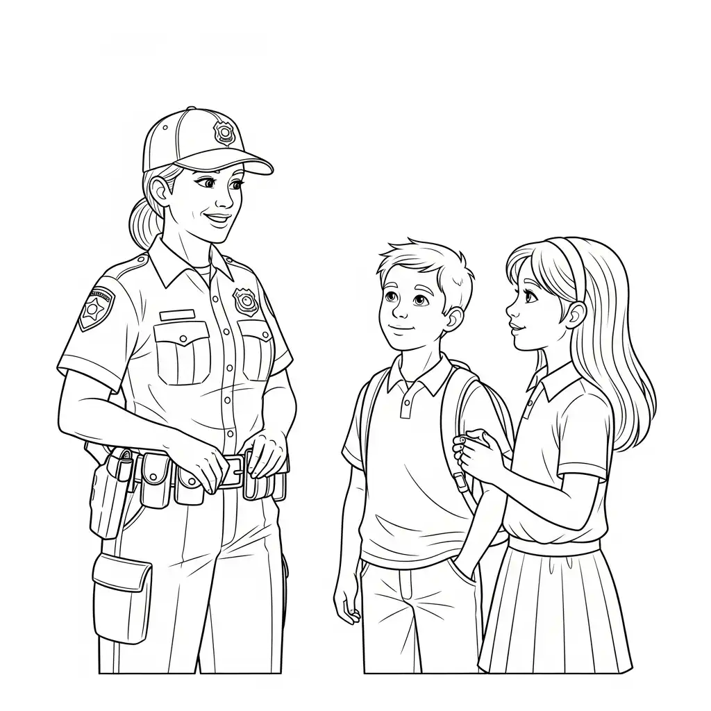 Policia para colorear para niño de 10 años 1