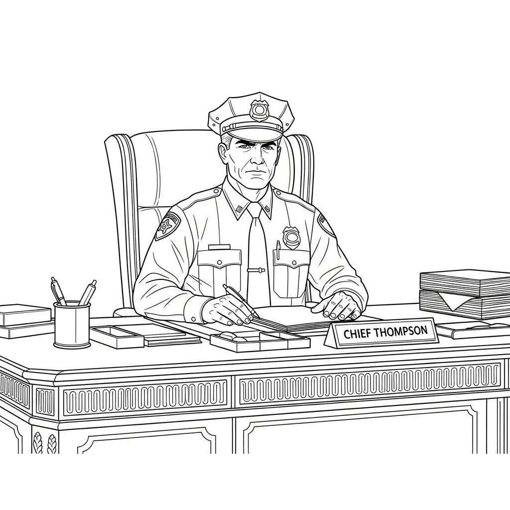 Policia para colorear para imprimir gratis pdf