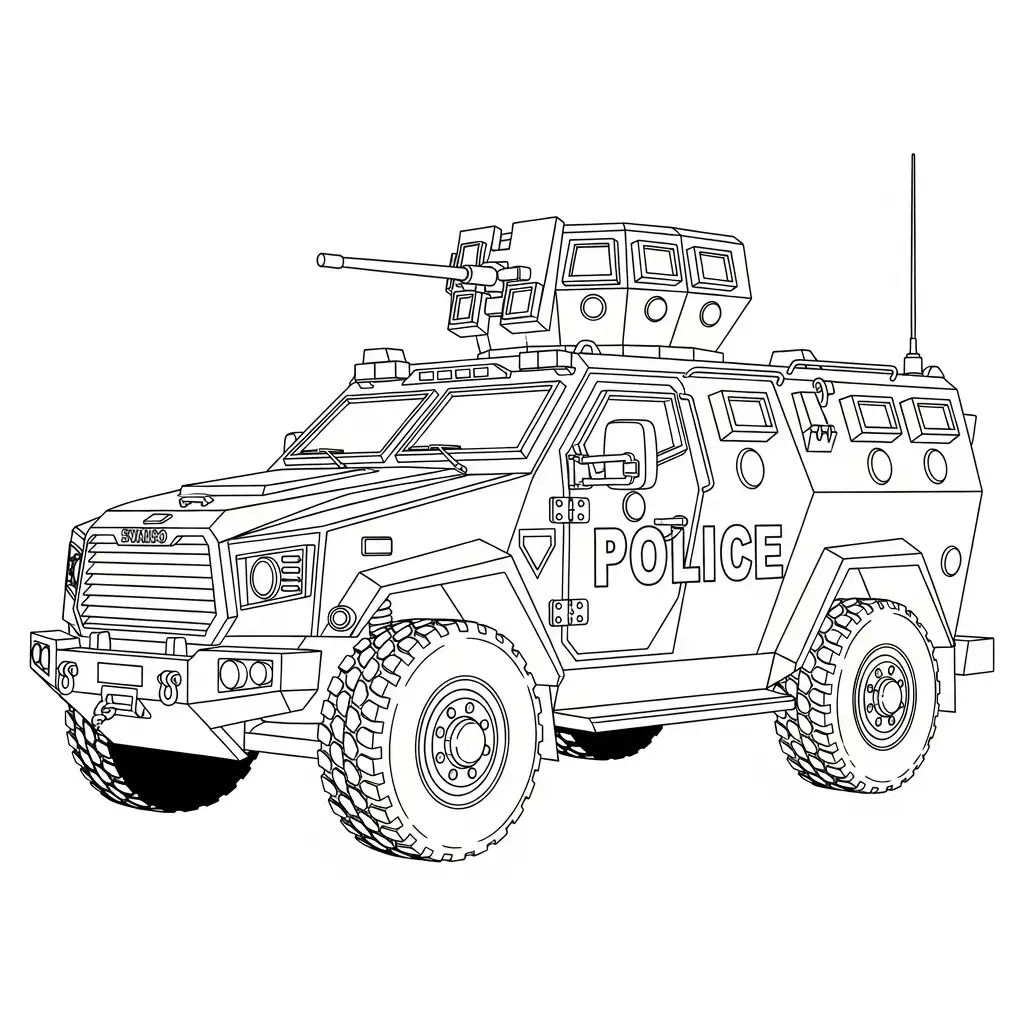 Policia para colorear para niños para descargar