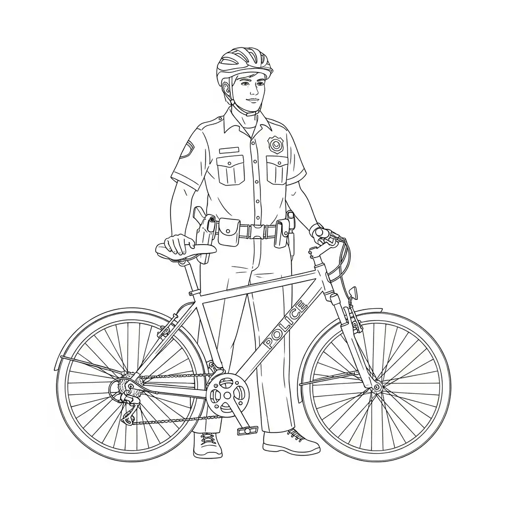 Policia para dibujar e imprimir