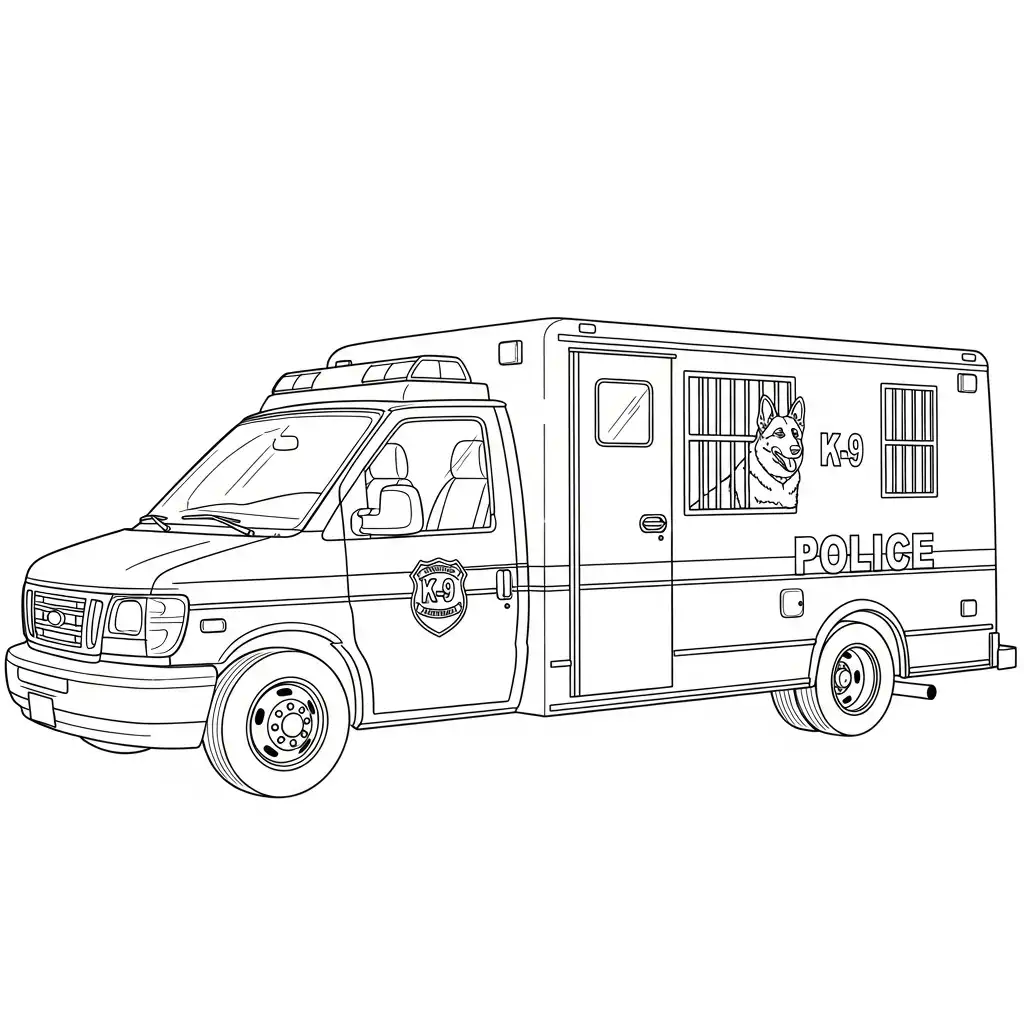 Policia para colorear para imprimir kawaii