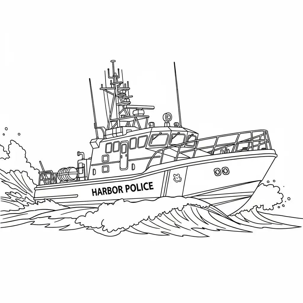 Policia para colorear para niños para imprimir