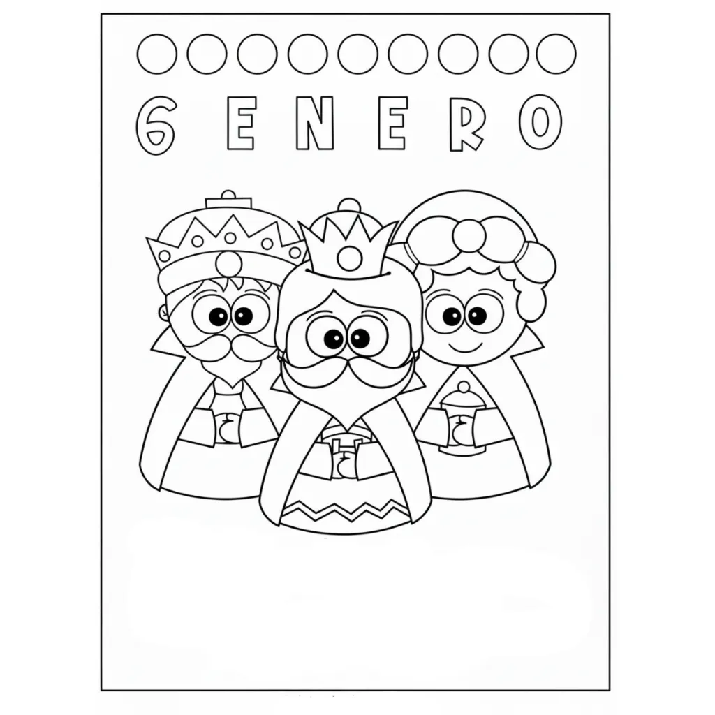 para imprimir Portadas De Enero 1 para colorear gratis