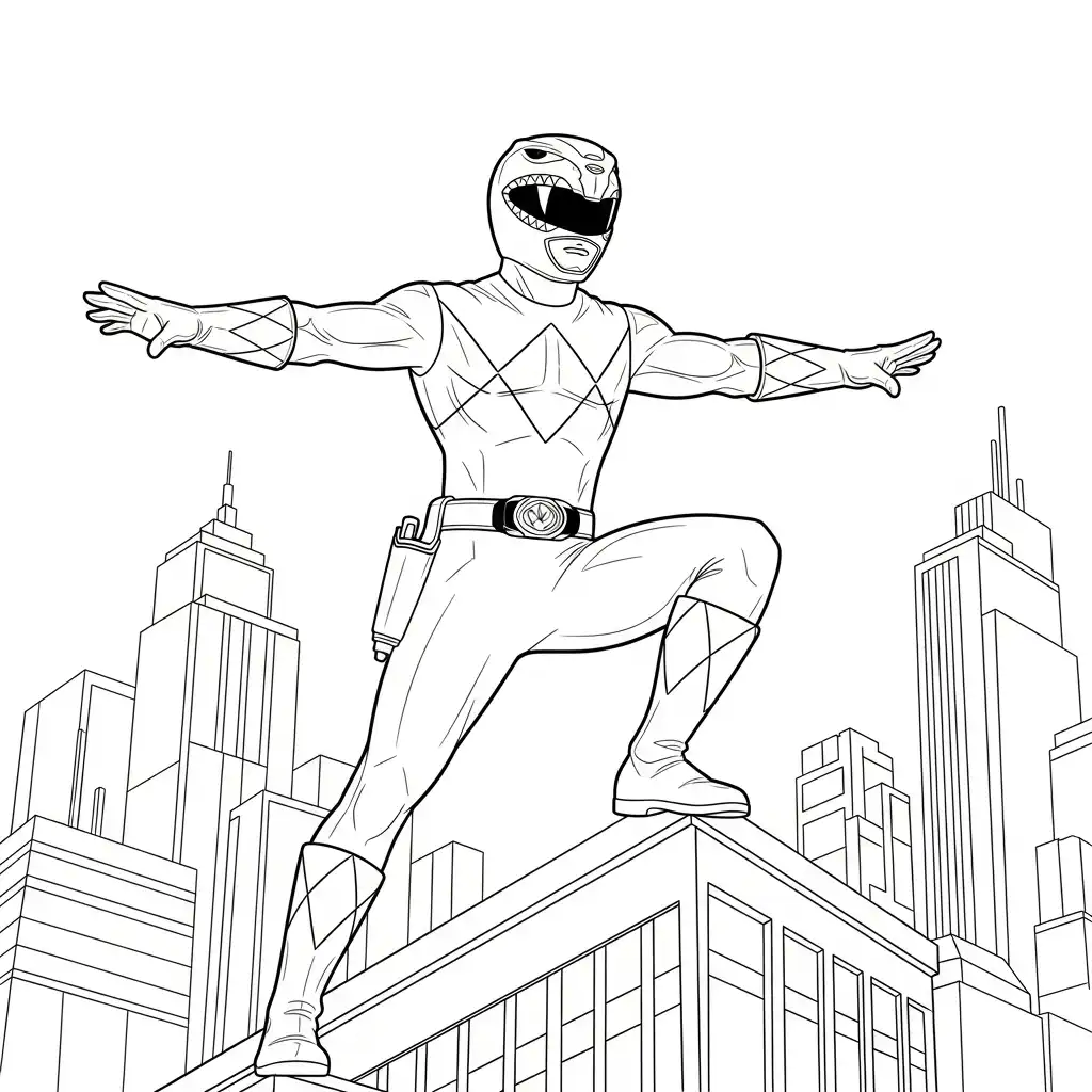 Power Ranger para colorear para bebé para imprimir