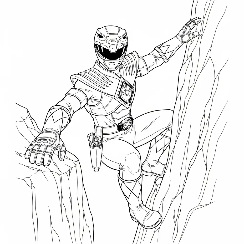 Power Ranger para colorear para imprimir para niño de 7 años