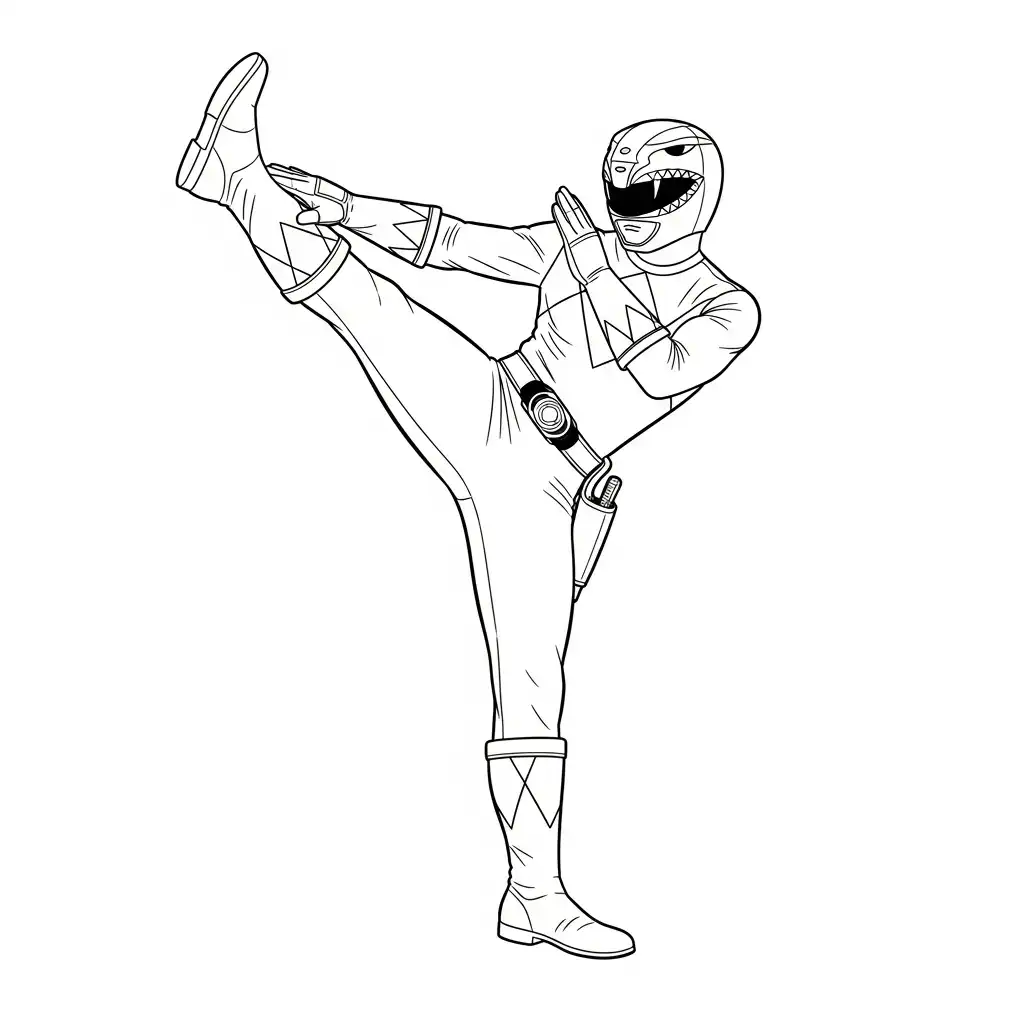 Power Ranger para colorear y recortar