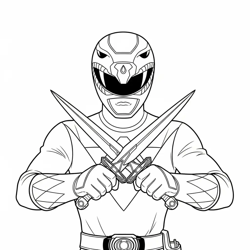 Power Ranger para colorear en línea 1