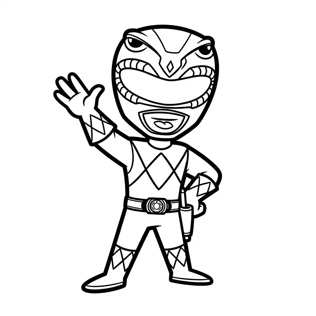 Power Ranger para colorear para niño de 7 años