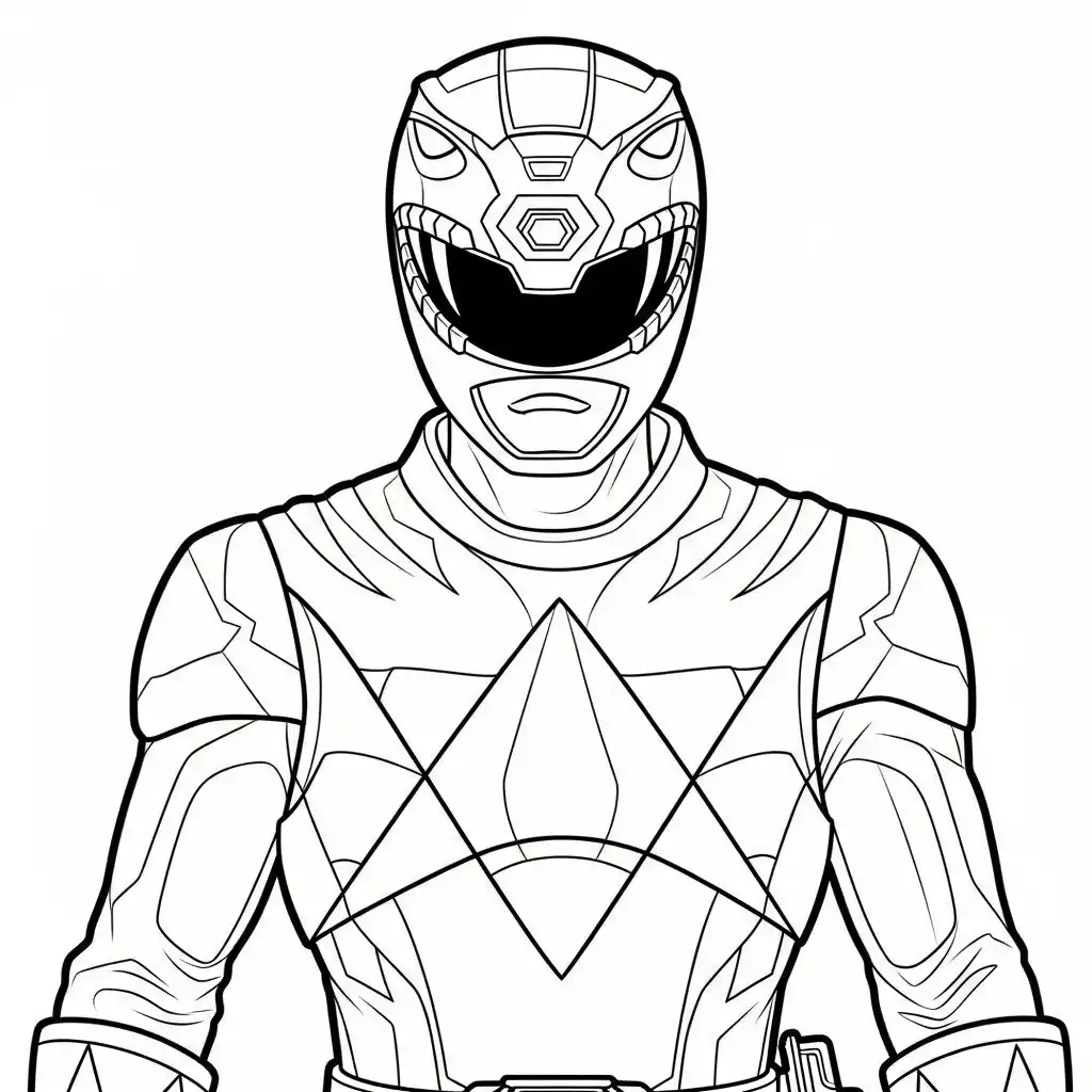 Power Ranger para colorear y recortar 1