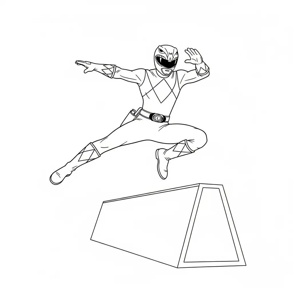 Power Ranger para colorear para imprimir para niño de 4 años 1