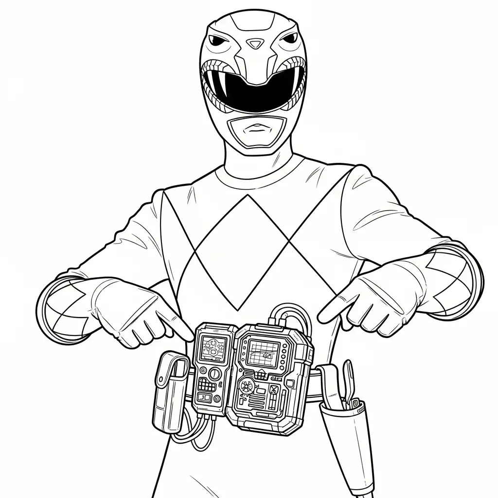 Power Ranger para colorear para niño de 8 años 1