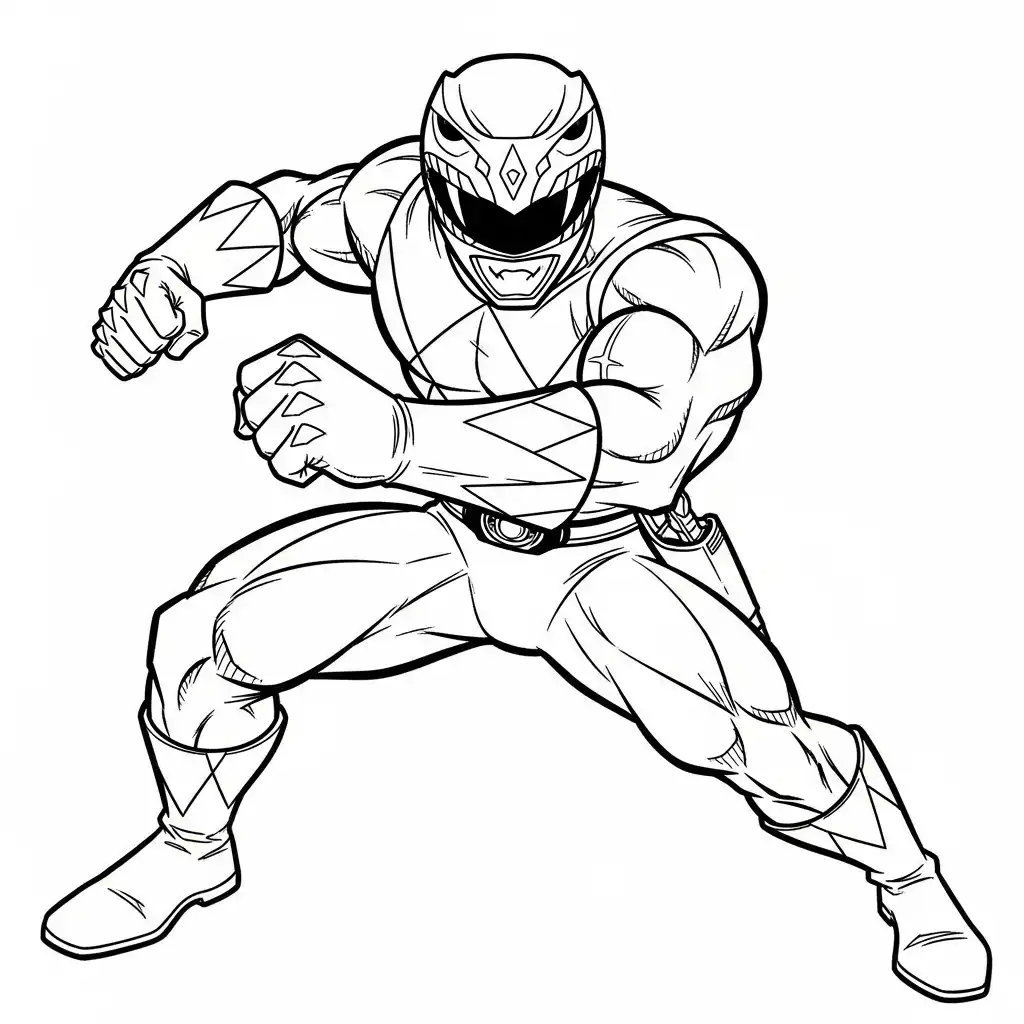 Power Ranger para colorear para niño de 2 años