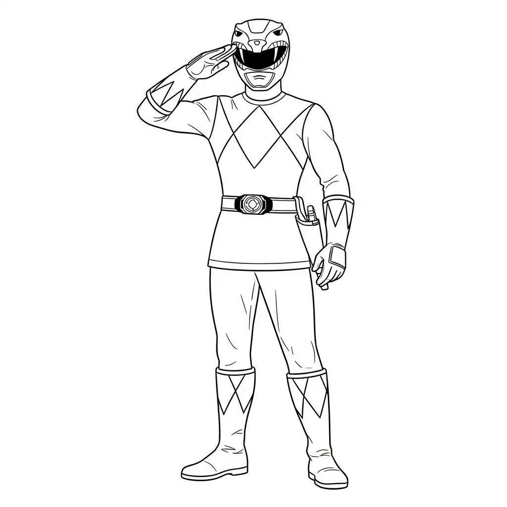 Power Ranger para colorear para imprimir pdf