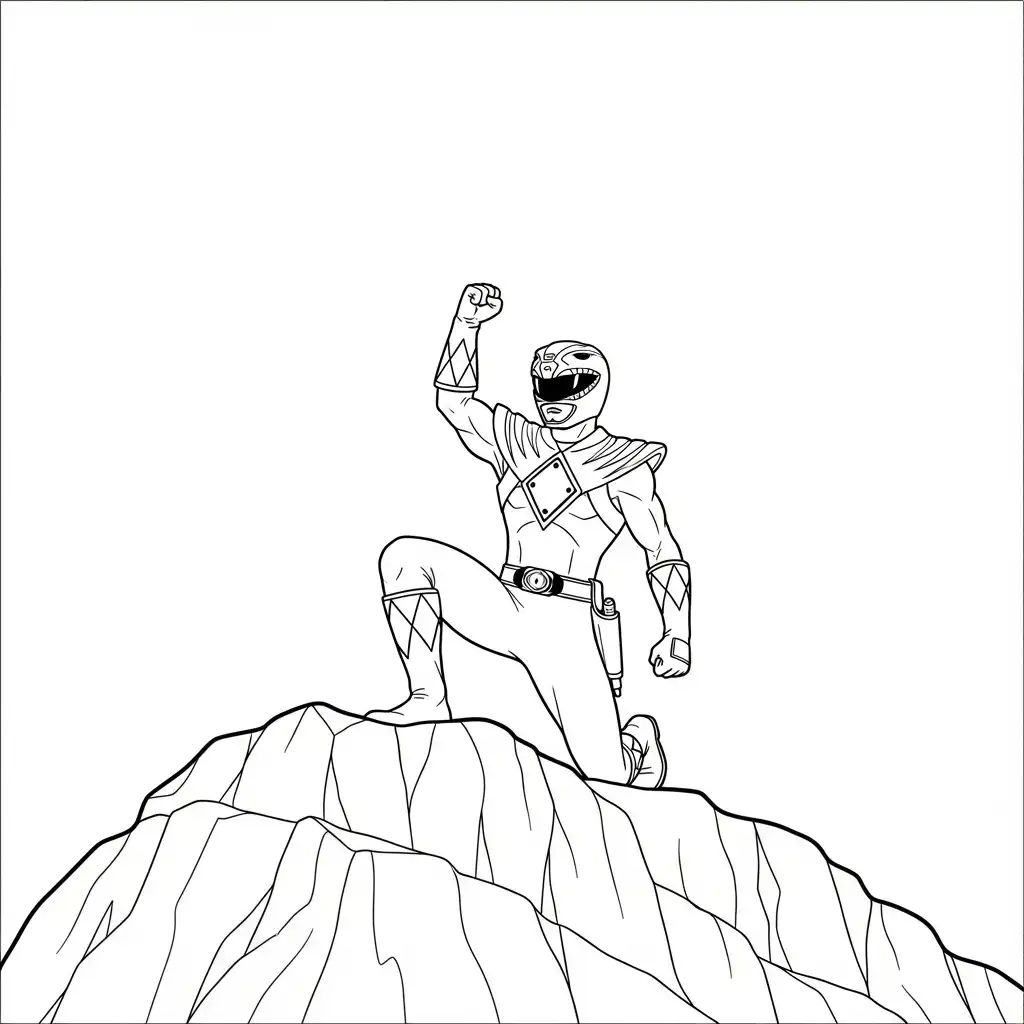 descargar Power Ranger para colorear gratis