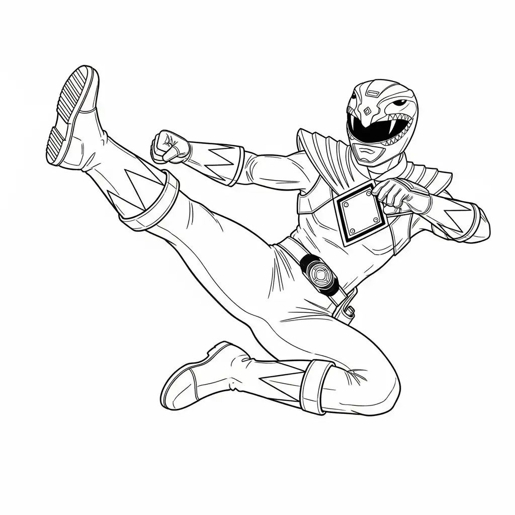 imagen de Power Ranger para colorear para niño