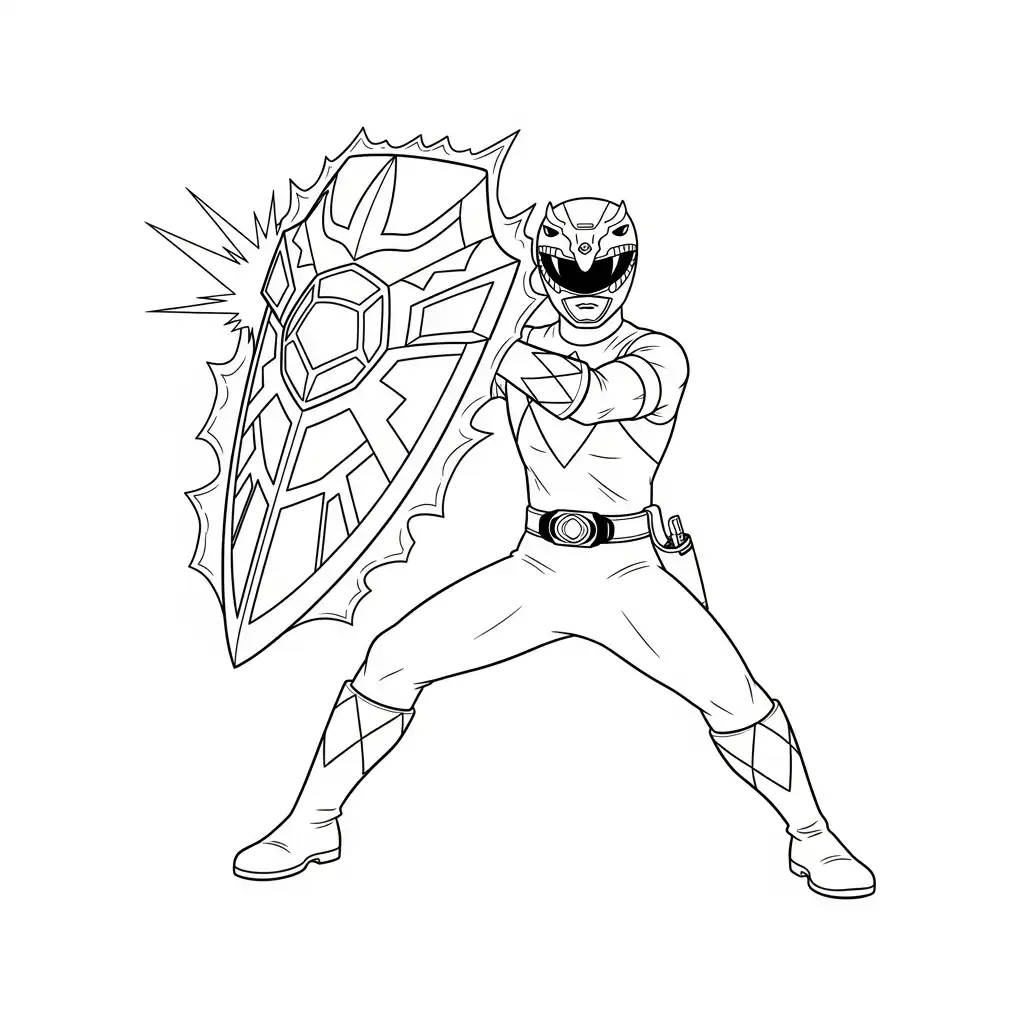 Power Ranger de niño para colorear para imprimir