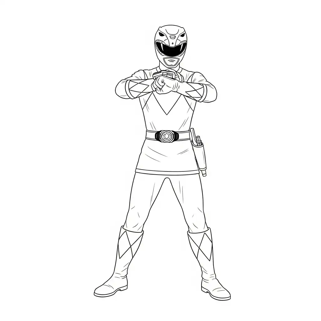 Power Ranger para colorear para niños para imprimir