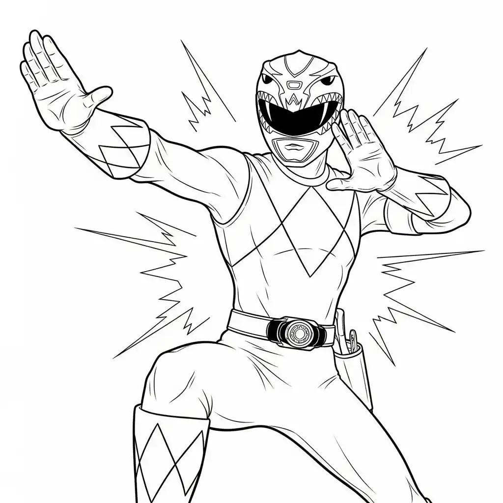 Power Ranger para colorear en línea