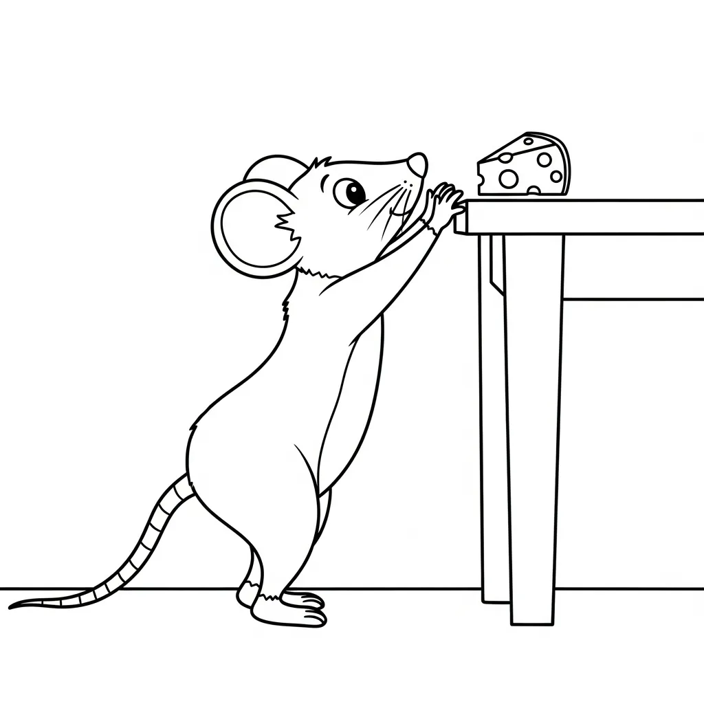 Ratón 1 para colorear para imprimir a4