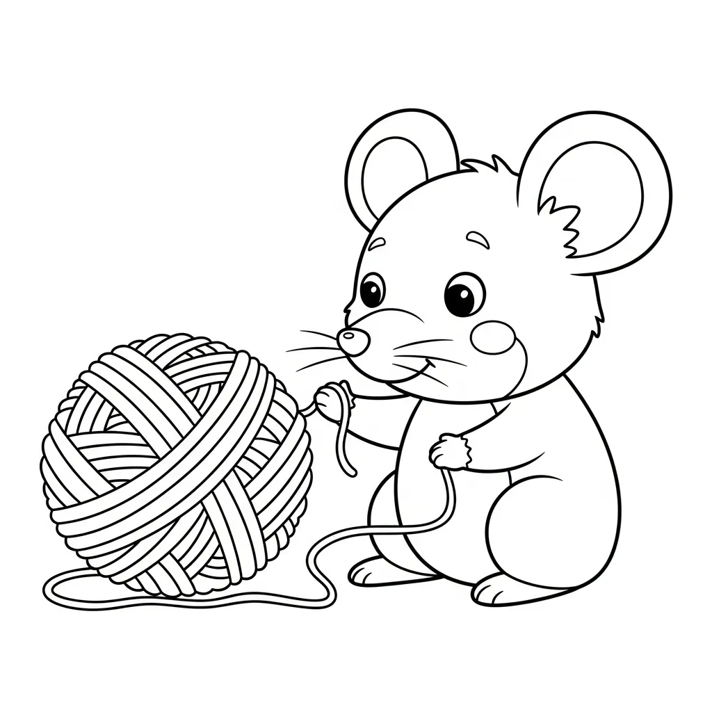 Ratón 15 para colorear para niño de 5 años