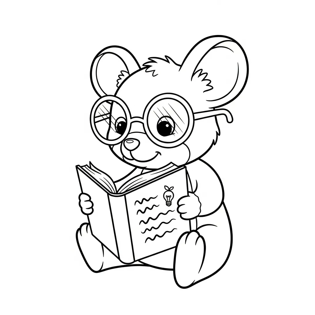 Ratón 17 para colorear para niño de 4 años