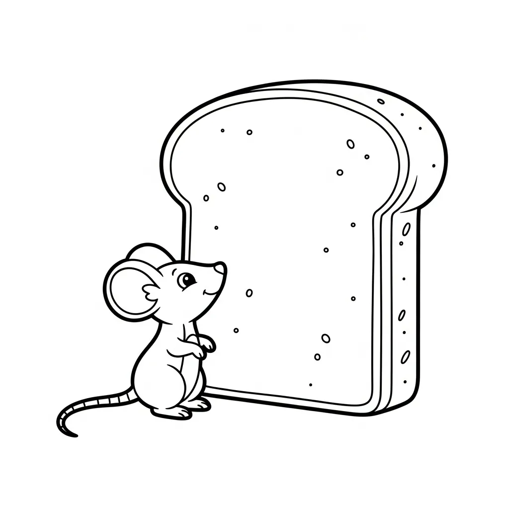 Ratón 19 para colorear para imprimir para niño de 4 años