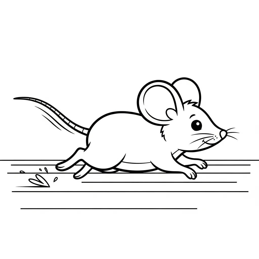 Ratón 8 para colorear para imprimir para niño de 6 años