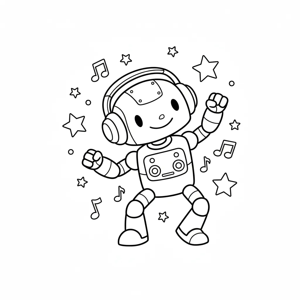 Robot 11 para colorear para imprimir gratis pdf