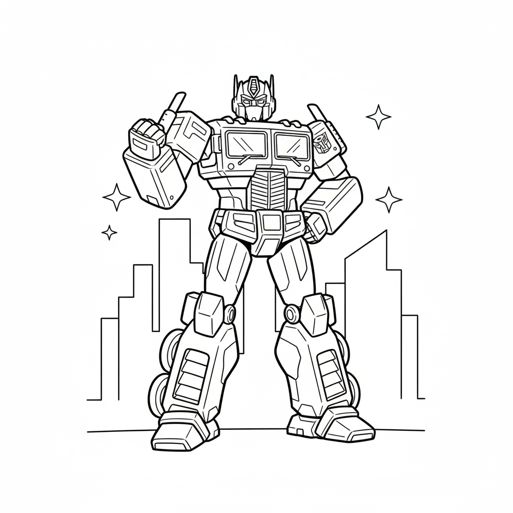 Robot 12 para colorear para imprimir para niño de 10 años