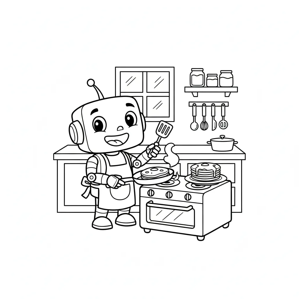 Robot 15 para colorear en línea