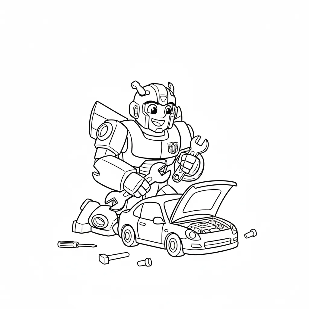 Robot 2 para colorear y dibujos